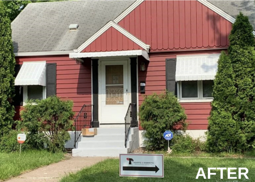 An after image of a cleaned up red home